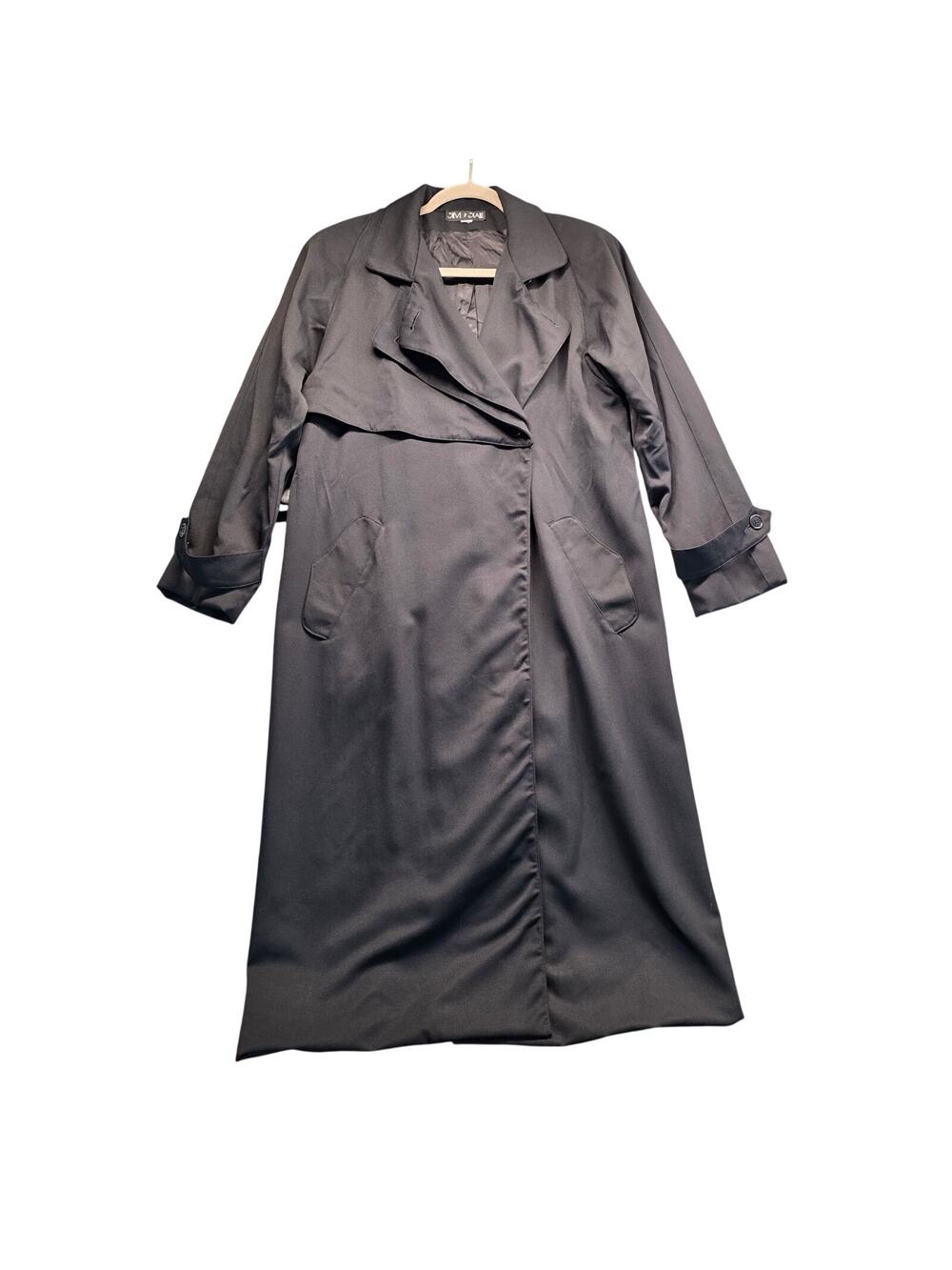 Steve by Searle Neiman Marcus Trench Coat Black Long Medium